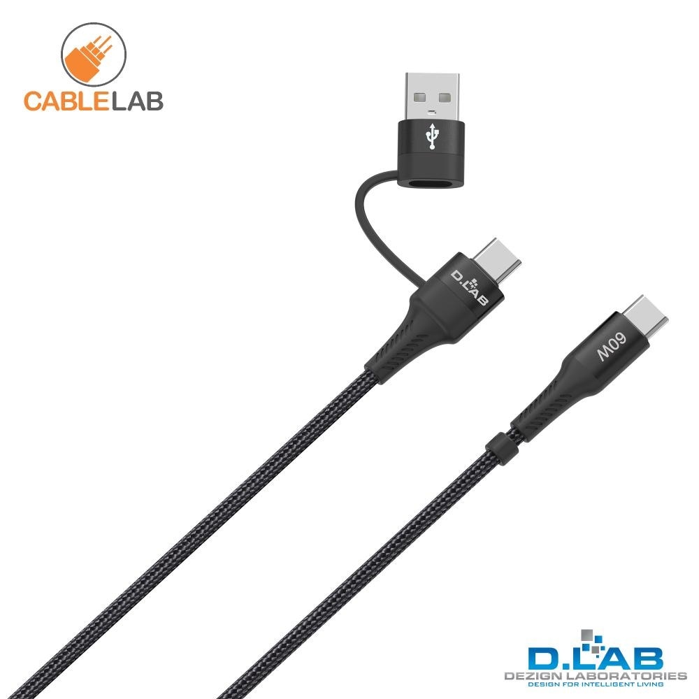 3-in-1 60W Type C Charging Cable (NPLUS3) Black Color 1s