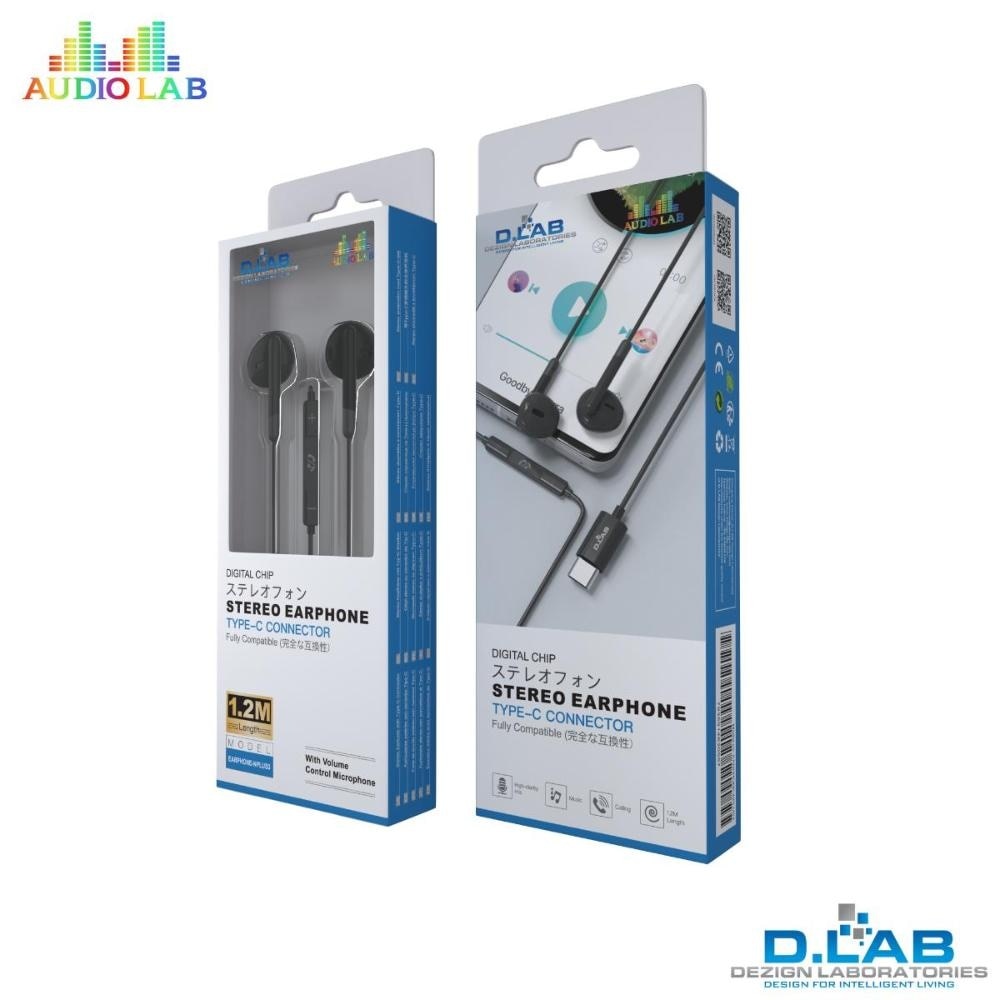 HD Type C Stereo Earphones (NPLUS3) Black Color 1s
