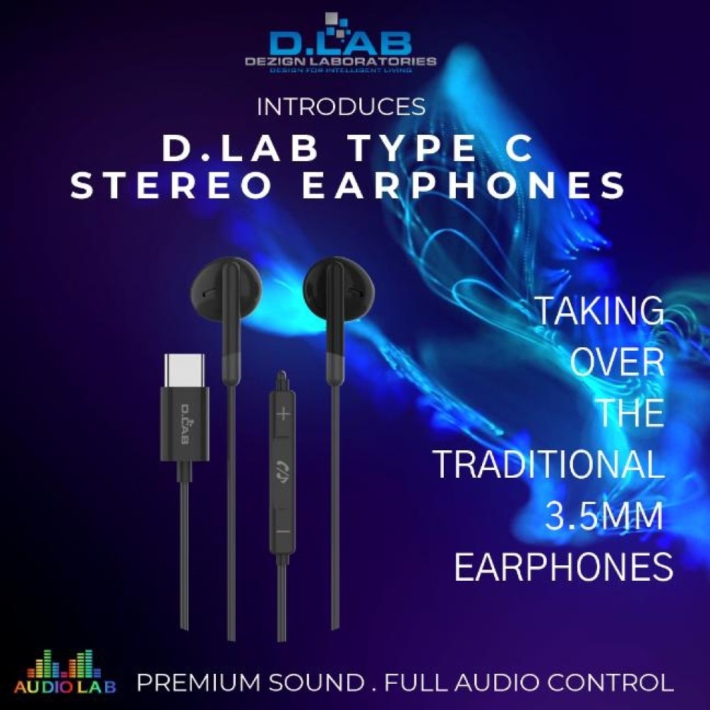 HD Type C Stereo Earphones (NPLUS3) Black Color 1s