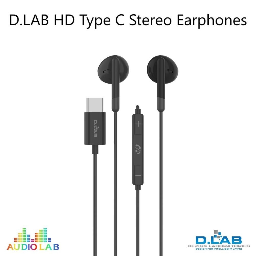 HD Type C Stereo Earphones (NPLUS3) Black Color 1s