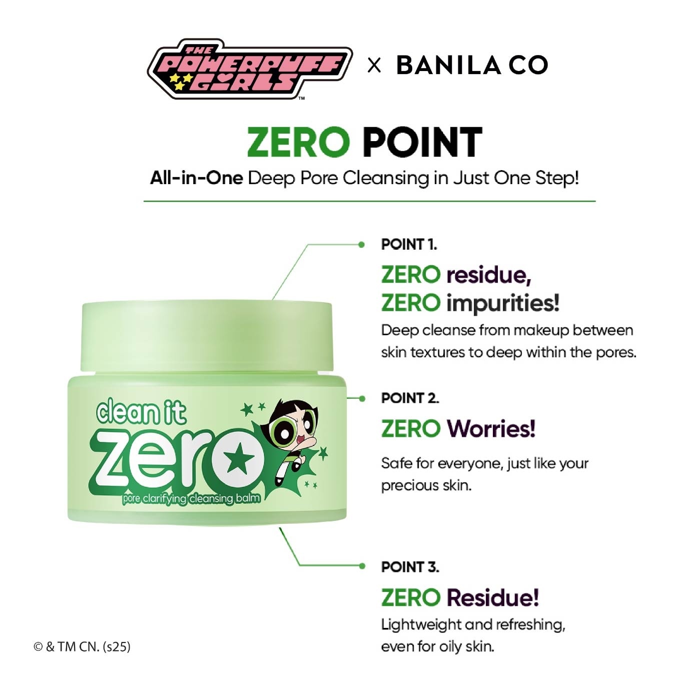 Clean it Zero Pore Clarifying Cleansing Balm Powerpuff Girls Edition 100ml