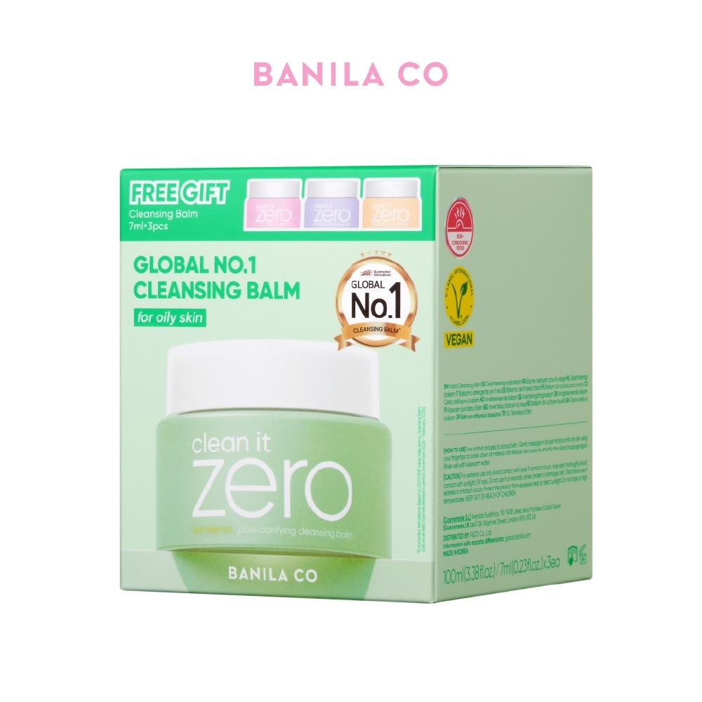 Clean it Zero Pore Clarifying Cleansing Balm Bonus Pack (7ml x 3s) + 100ml
