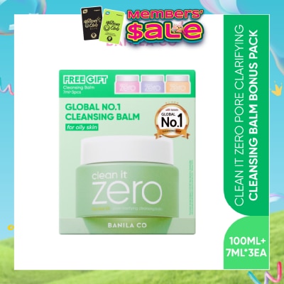 BANILA CO - Clean it Zero Pore Clarifying Cleansing Balm Bonus Pack (7ml x 3s) + 100ml