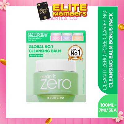 BANILA CO Clean it Zero Pore Clarifying Cleansing Balm Bonus Pack (7ml x 3s) + 100ml