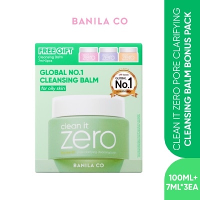 BANILA CO Clean it Zero Pore Clarifying Cleansing Balm Bonus Pack (7ml x 3s) + 100ml