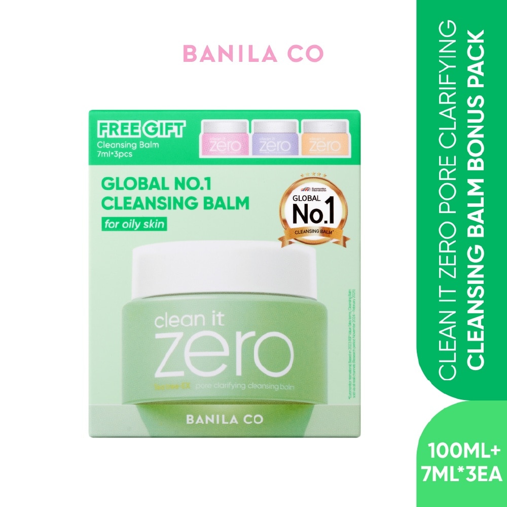 Clean it Zero Pore Clarifying Cleansing Balm Bonus Pack (7ml x 3s) + 100ml
