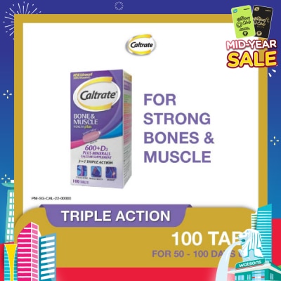 CALTRATE Caltrate Bone & Muscle Health Plus 600+D3 Plus Minerals Triple Action Supplement Tablets 100s