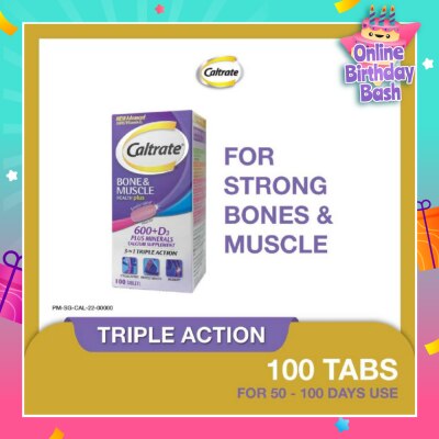 CALTRATE Caltrate Bone & Muscle Health Plus 600+D3 Plus Minerals Triple Action Supplement Tablets 100s
