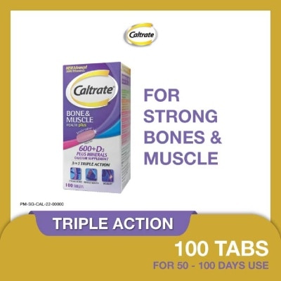 CALTRATE Caltrate Bone & Muscle Health Plus 600+D3 Plus Minerals Triple Action Supplement Tablets 100s