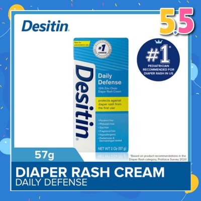 DESITIN Daily Defense Diaper Rash Protection Cream Instantly Soothe Diaper Rash Discomfort 57g