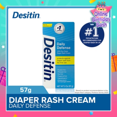 DESITIN Daily Defense Diaper Rash Protection Cream Instantly Soothe Diaper Rash Discomfort 57g