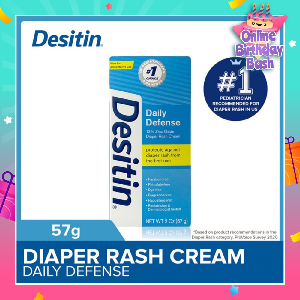 Daily Defense Diaper Rash Protection Cream Instantly Soothe Diaper Rash Discomfort 57g