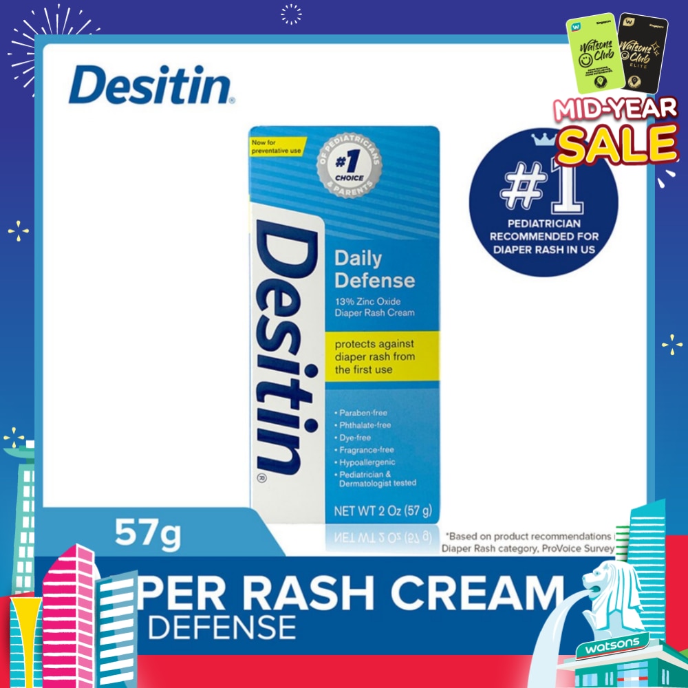 Daily Defense Diaper Rash Protection Cream Instantly Soothe Diaper Rash Discomfort 57g