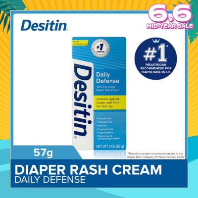 DESITIN Daily Defense Diaper Rash Protection Cream Instantly Soothe Diaper Rash Discomfort 57g