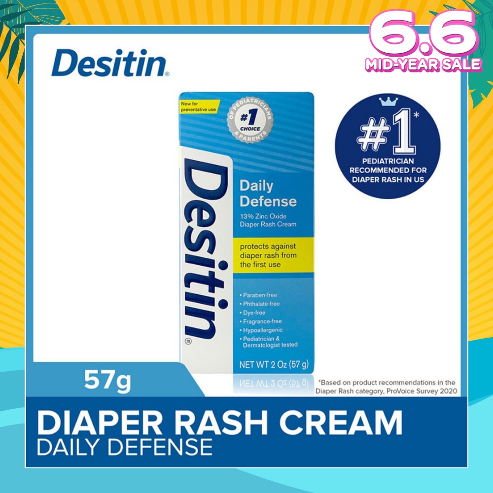 Daily Defense Diaper Rash Protection Cream Instantly Soothe Diaper Rash Discomfort 57g