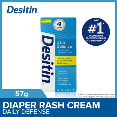 DESITIN Daily Defense Diaper Rash Protection Cream Instantly Soothe Diaper Rash Discomfort 57g