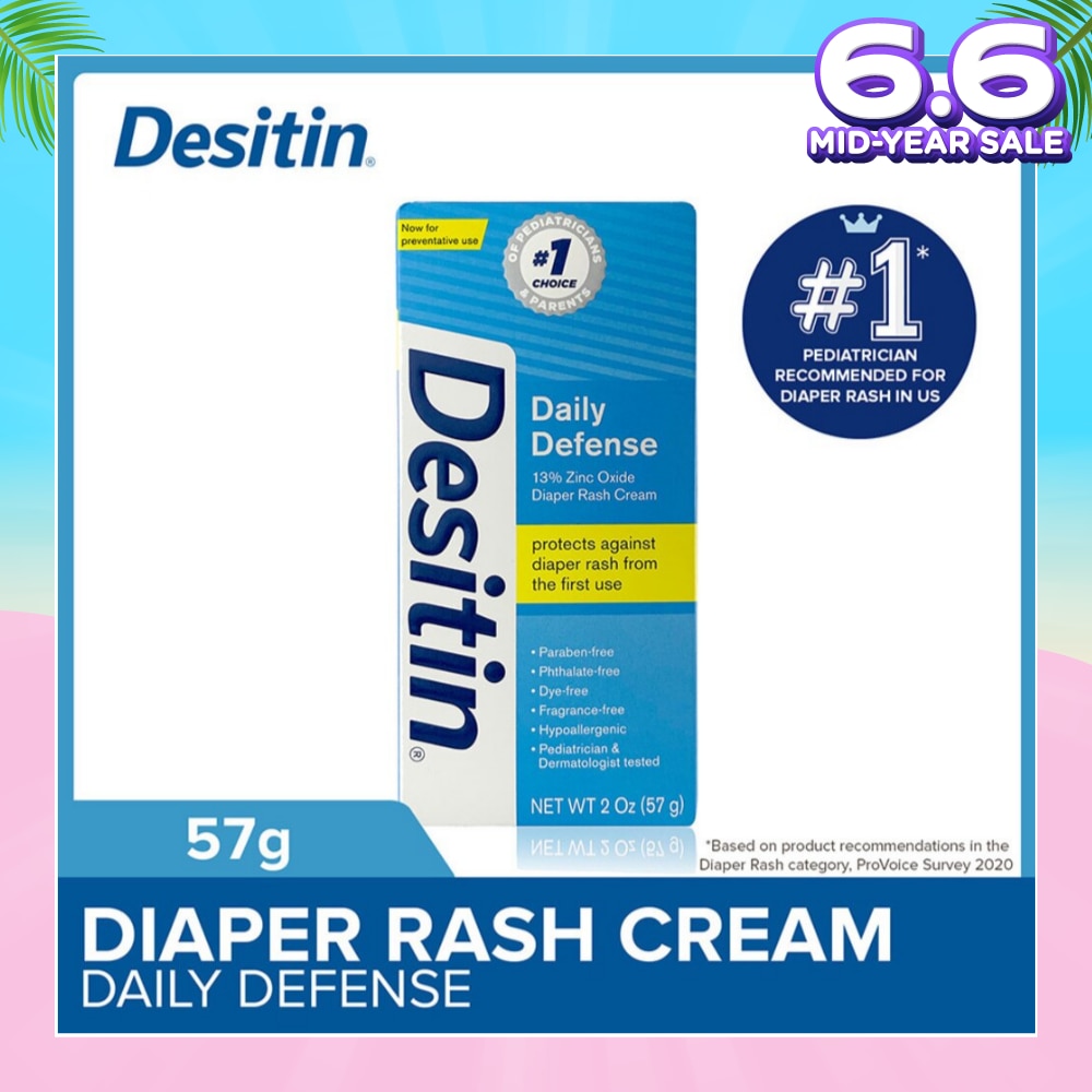 Daily Defense Diaper Rash Protection Cream Instantly Soothe Diaper Rash Discomfort 57g