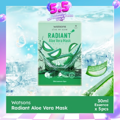 WATSONS - Radiant Aloe Vera Mask 30ml x 5s
