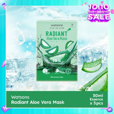 WATSONS Radiant Aloe Vera Mask 30ml x 5s