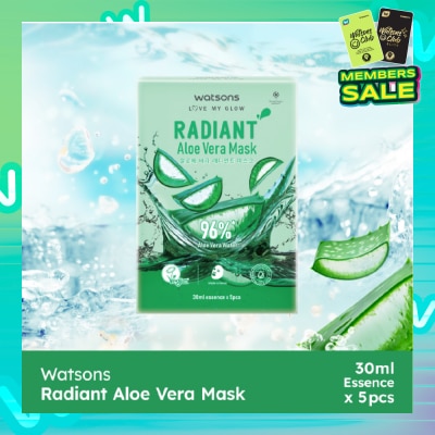 WATSONS Radiant Aloe Vera Mask 30ml x 5s