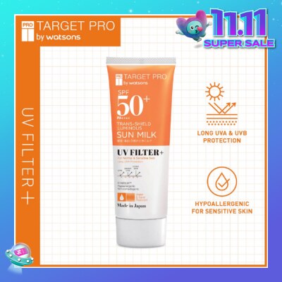 TARGET PRO BY WATSONS SPF50+ PA++++ Trans-shield Luminous Sun Milk UV Filter+ Sunscreen 60ml