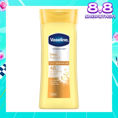 VASELINE Intensive Care Deep Restore Body Lotion (Long Lasting Moisturise and Helps Heal Dry Skin) 120ml
