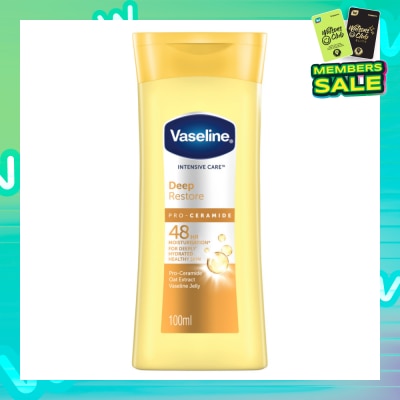 VASELINE Intensive Care Deep Restore Body Lotion (Long Lasting Moisturise and Helps Heal Dry Skin) 120ml