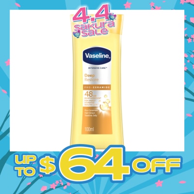 VASELINE - Intensive Care Deep Restore Body Lotion (Long Lasting Moisturise and Helps Heal Dry Skin) 100ml