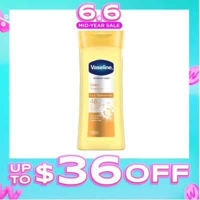 VASELINE - Intensive Care Deep Restore Body Lotion (Long Lasting Moisturise and Helps Heal Dry Skin) 100ml