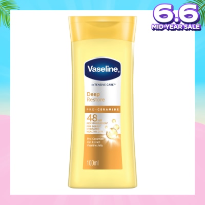 VASELINE Intensive Care Deep Restore Body Lotion (Long Lasting Moisturise and Helps Heal Dry Skin) 120ml