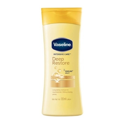 VASELINE Intensive Care Deep Restore Body Lotion (Long Lasting Moisturise and Helps Heal Dry Skin) 120ml