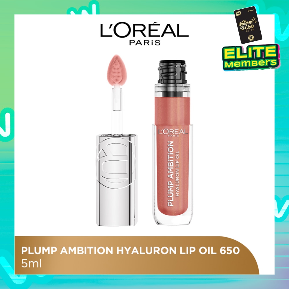L'OREAL PARIS MAKEUP Plump Ambition Plumping Lip Oil Nude Macaron 650 30.5g