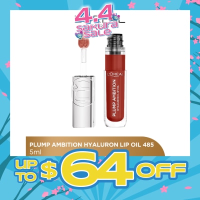 L'OREAL PARIS MAKEUP - Plump Ambition Plumping Lip Oil Wine O' Clock 485 30.5g