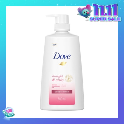 DOVE Dove Straight & Silky Conditioner 660ml (For frizzy, unmanageable hair)