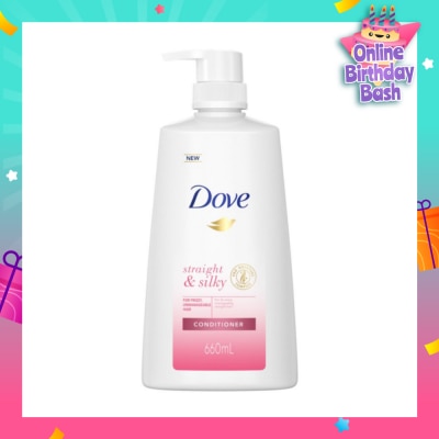 DOVE Dove Straight & Silky Conditioner 660ml (For frizzy, unmanageable hair)