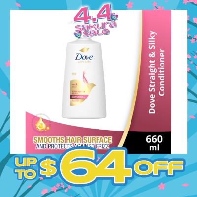 DOVE - Dove Straight & Silky Conditioner 660ml (For frizzy, unmanageable hair)