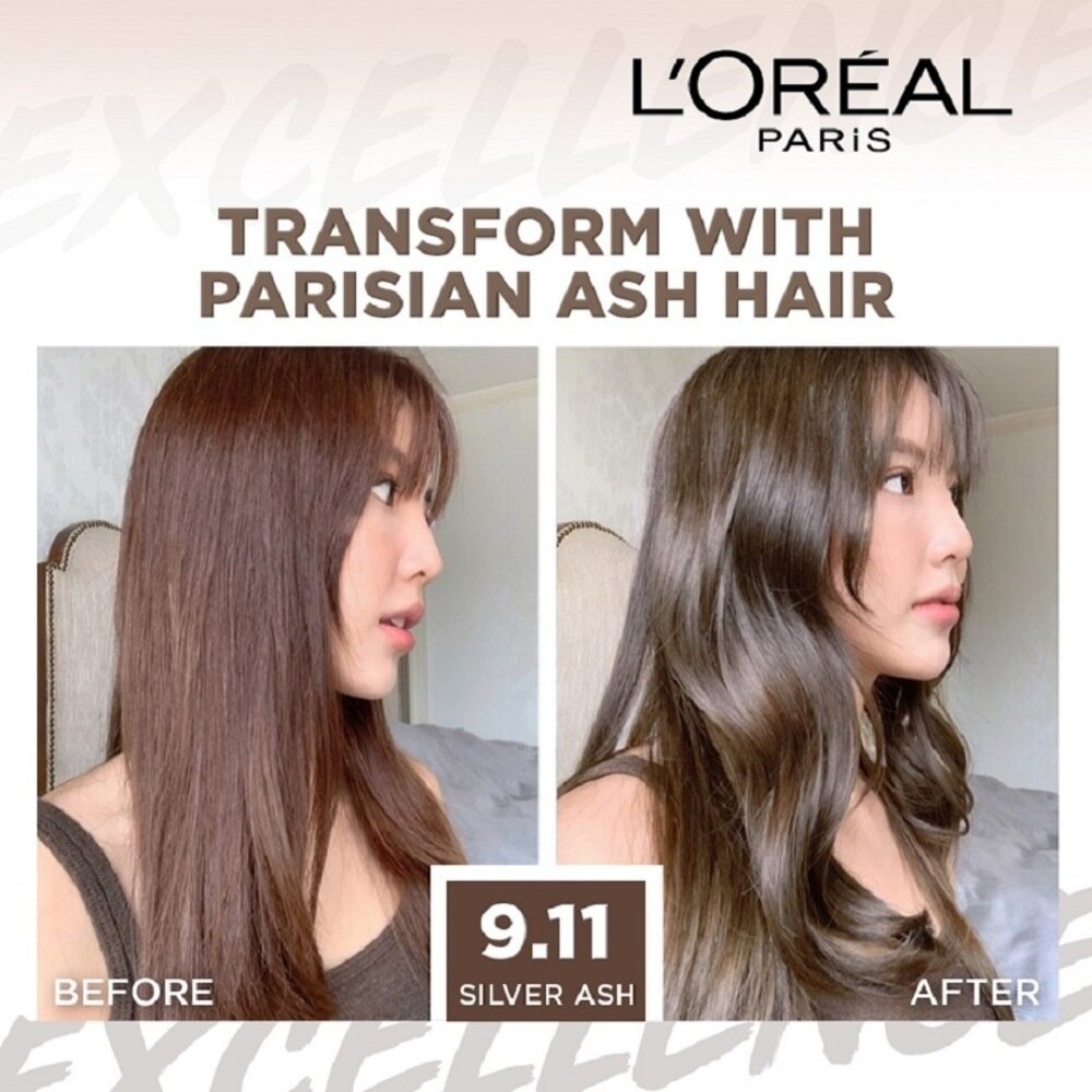 Parisian Fashion #9.11 Silver Ash Hair Colour (Formulated for Dark Asian Hair, No Bleaching Required) 75ml