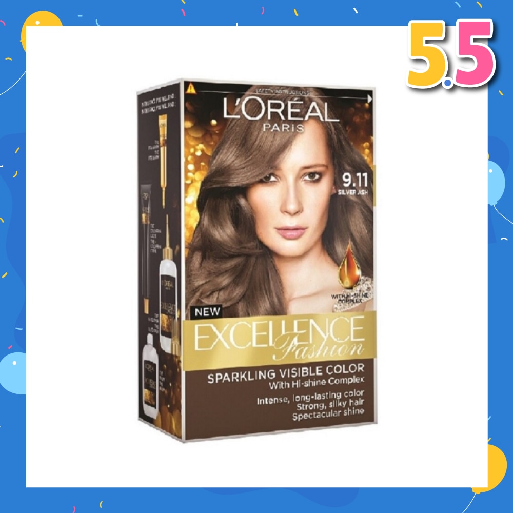 Parisian Fashion #9.11 Silver Ash Hair Colour (Formulated for Dark Asian Hair, No Bleaching Required) 75ml
