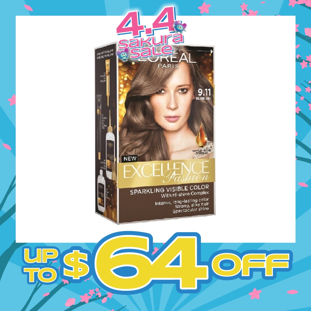 Parisian Fashion #9.11 Silver Ash Hair Colour (Formulated for Dark Asian Hair, No Bleaching Required) 75ml