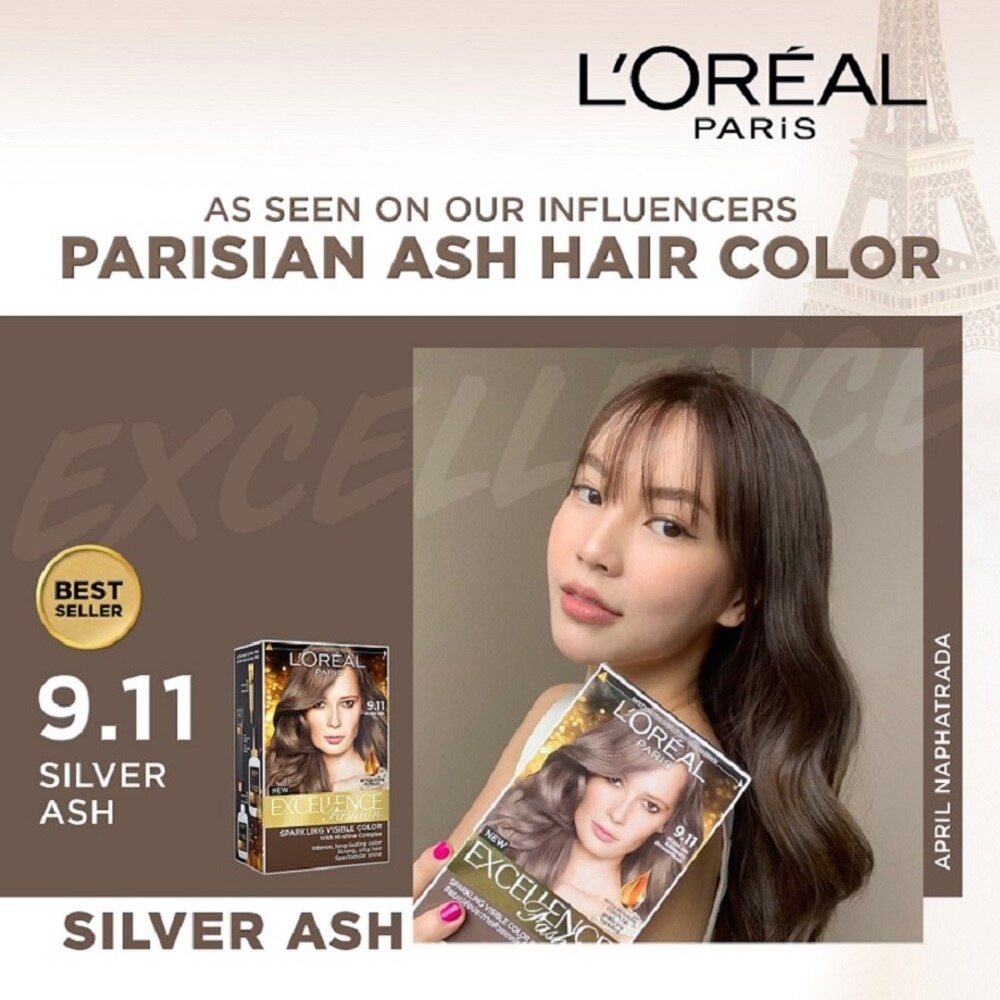 Parisian Fashion #9.11 Silver Ash Hair Colour (Formulated for Dark Asian Hair, No Bleaching Required) 75ml