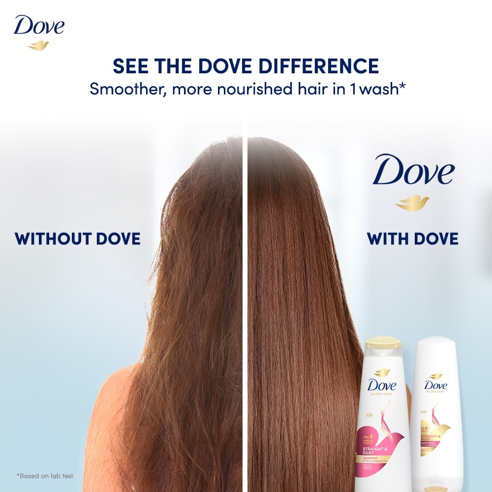 Dove Straight & Silky Shampoo 680ml (For frizzy, unmanageable hair)<BR>