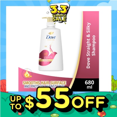 DOVE Dove Straight & Silky Shampoo 680ml (For frizzy, unmanageable hair)