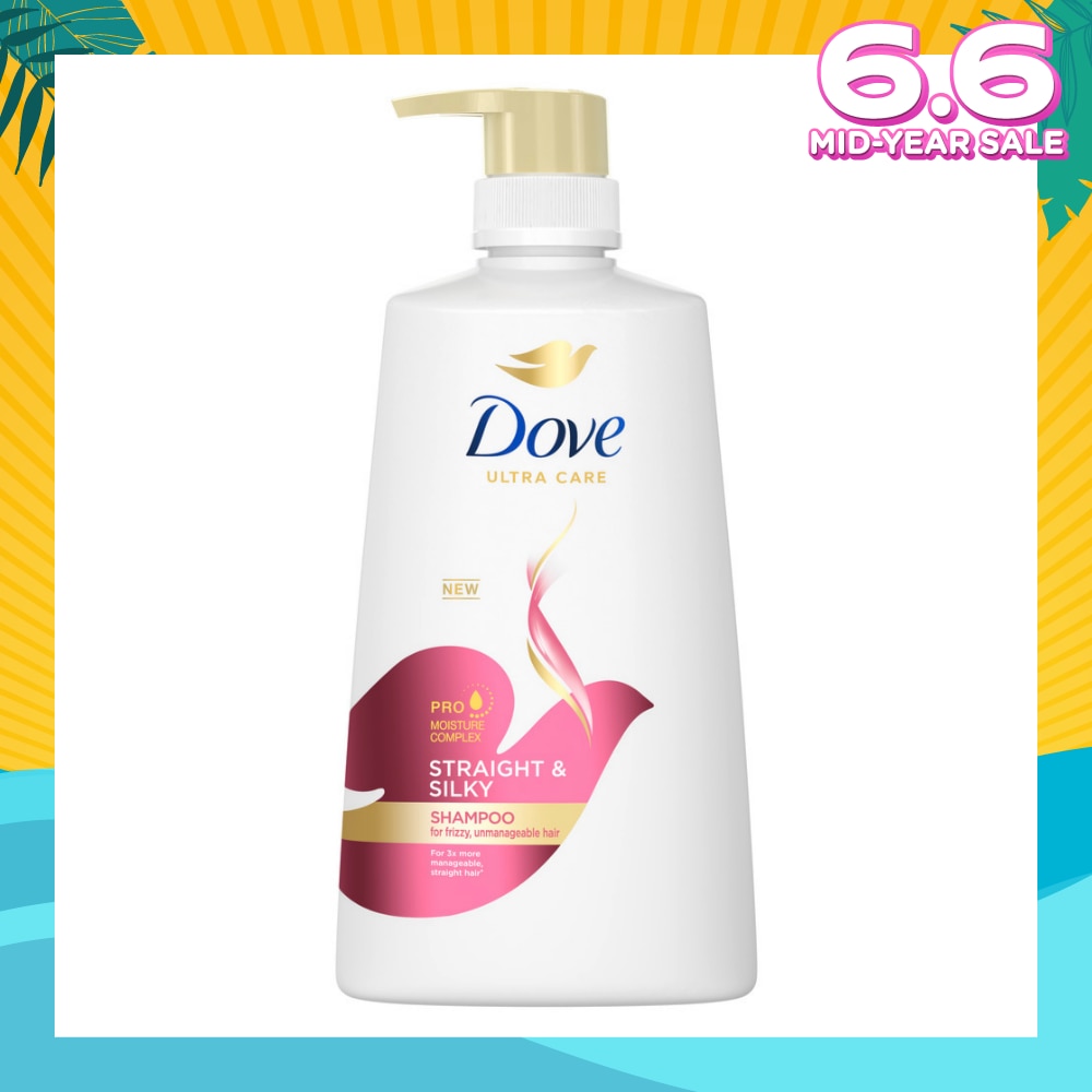 Dove Straight & Silky Shampoo 680ml (For frizzy, unmanageable hair)<BR>