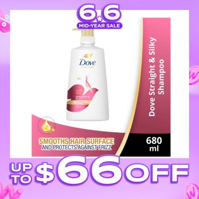 DOVE - Straight & Silky Shampoo 680ml (For frizzy, unmanageable hair)