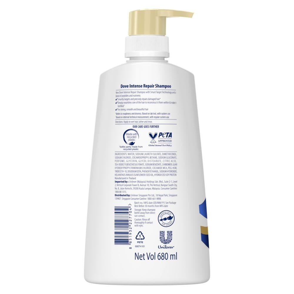 Dove Intense Repair Shampoo 680ml (For damaged hair)