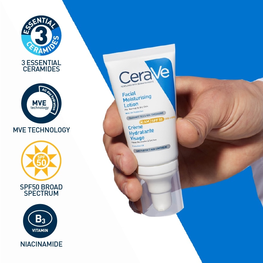 AM Facial Moisturizing Lotion UVB + UVA SPF50 52ml