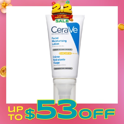CERAVE AM Facial Moisturizing Lotion UVB + UVA SPF50 52ml