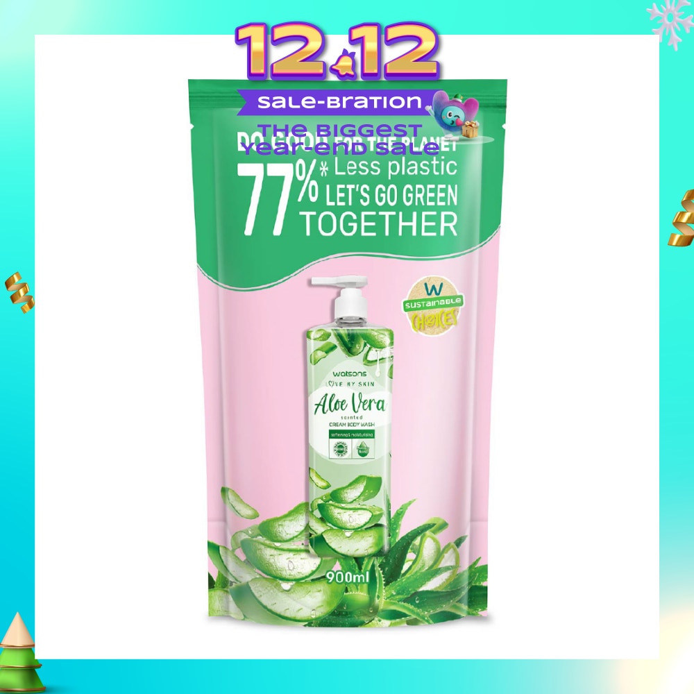 Aloe Vera Scented Cream Body Wash Refill Pack 900ml