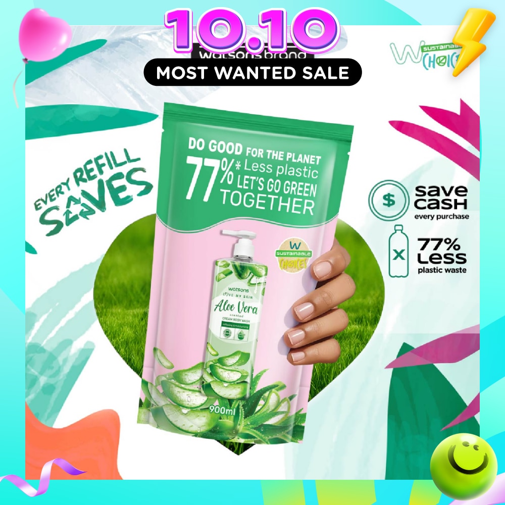Aloe Vera Scented Cream Body Wash Refill Pack 900ml image