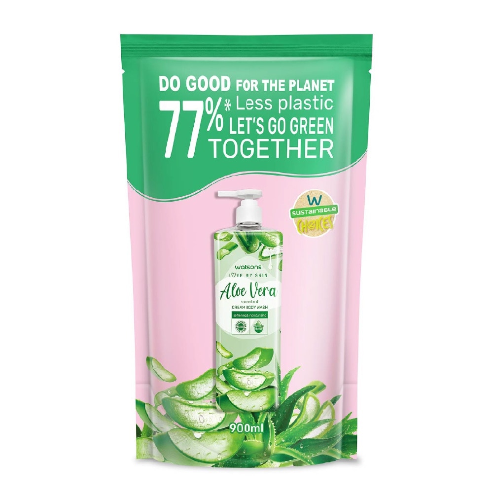Aloe Vera Scented Cream Body Wash Refill Pack  900ml